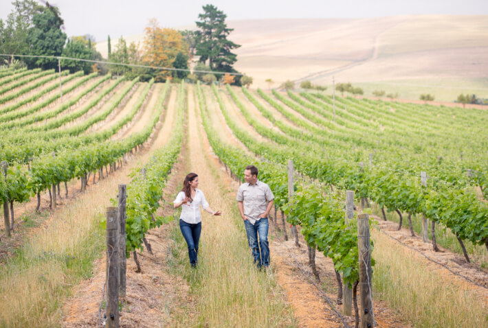Chris and Andrea Mullineux aim to be as natural and organic as possible in their approach to winemaking
